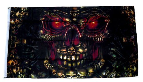 Fahne / Flagge Totenkopf Skelett 90 x 150 cm