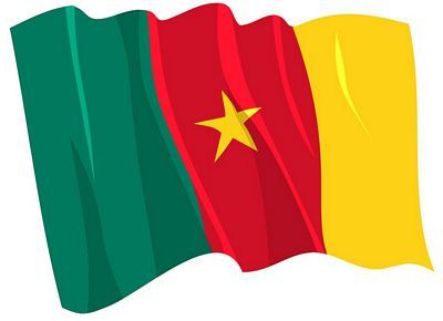 Fahnen Aufkleber Sticker Kamerun wehend