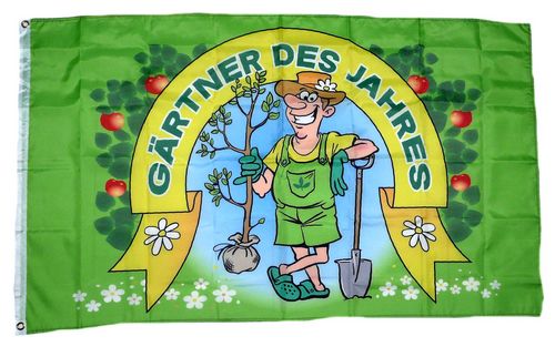 Fahne / Flagge Gärtner des Jahres Fun & Spass Fun & Sonstiges