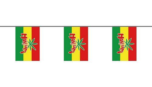 Flaggenkette Marijuana 6 m