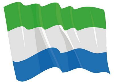 Fahnen Aufkleber Sticker Sierra Leone wehend