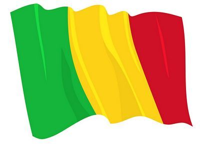 Fahnen Aufkleber Sticker Mali wehend