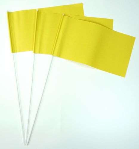 10 Papierfähnchen gelb Papierfahnen Fahne Flagge