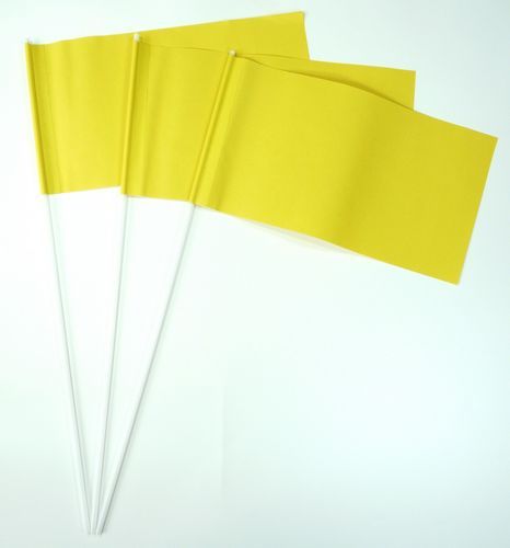 10 Papierfähnchen gelb Papierfahnen Fahne Flagge