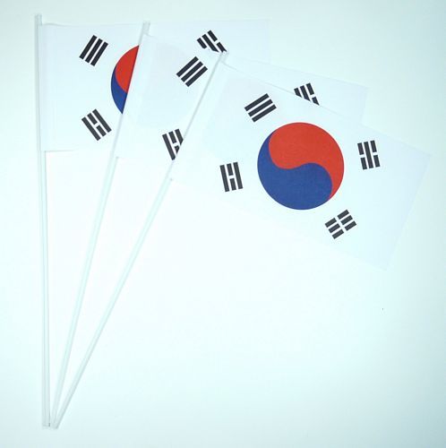 10 Papierfähnchen Südkorea Papierfahnen Fahne
