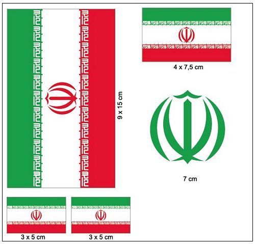 Fahnen Aufkleber Set Iran