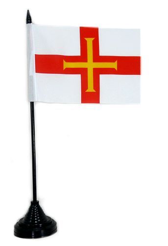 Fahne / Tischflagge Guernsey NEU 11 x 16 cm Fahne
