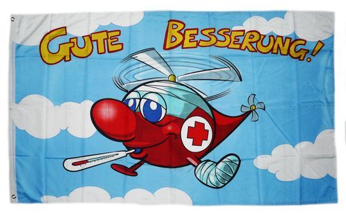 Fahne / Flagge Gute Besserung 90 x 150 cm