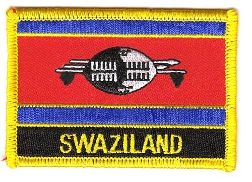 Fahnen Aufnäher Swasiland Schrift