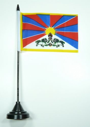 Fahne / Tischflagge Tibet 11 x 16 cm Flaggen