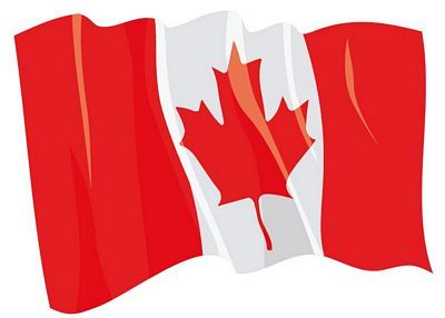 Fahnen Aufkleber Sticker Kanada wehend