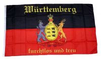 Fahne / Flagge Württemberg Schrift 90 x 150 cm Fahne / Flagge Württemberg Schrift 90 x 150 cm