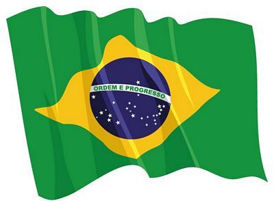 Fahnen Aufkleber Sticker Brasilien wehend