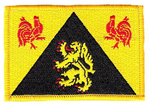 Fahnen Aufnäher Belgien - Wallonisch Brabant Fahne Flagge Patch