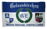 Fahne / Flagge Gelsenkirchen Meine Heimat 90 x 150 cm Fahne / Flagge Gelsenkirchen Meine Heimat 90 x 150 cm