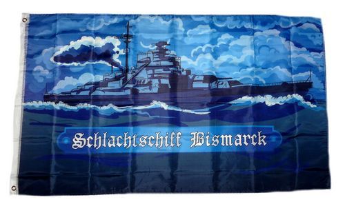 Fahne / Flagge Schlachtschiff Bismarck 90 x 150 cm