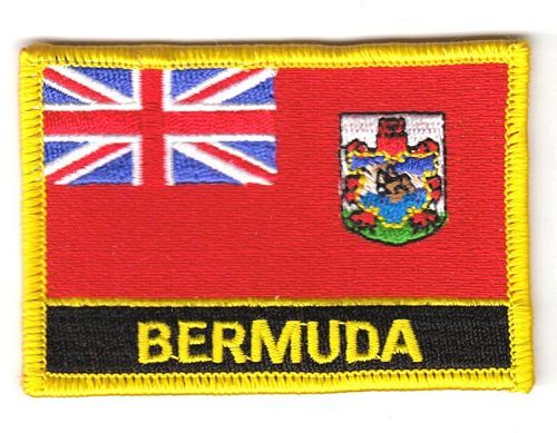 Fahnen Aufnäher Bermuda Schrift