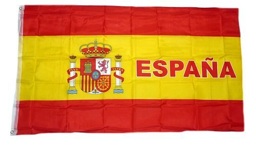 Fahne / Flagge Spanien Schrift NEU 90 x 150 cm