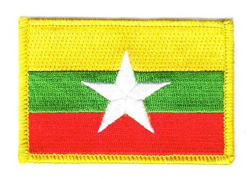 Fahnen Aufnäher Myanmar