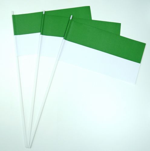 10 Papierfähnchen grün / weiß Papierfahnen Fahne Flagge