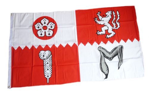 Fahne / Flagge England - Leicestershire 90 x 150 cm