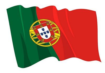 Fahnen Aufkleber Sticker Portugal wehend