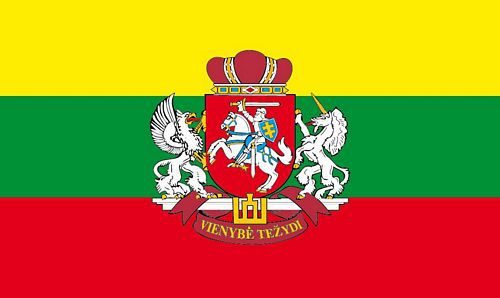 Flagge / Fahne Litauen Wappen Hissflagge 90 x 150 cm