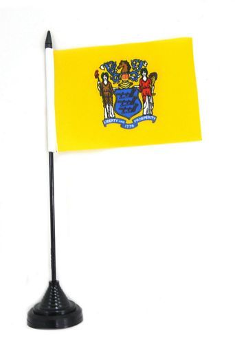 Fahne / Tischflagge USA - New Jersey NEU 11 x 16 cm Fahne