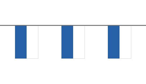 Flaggenkette Blau / Weiß 6 m