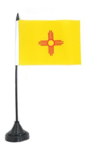 Fahne / Tischflagge USA - New Mexico NEU 11 x 16 cm Fahne