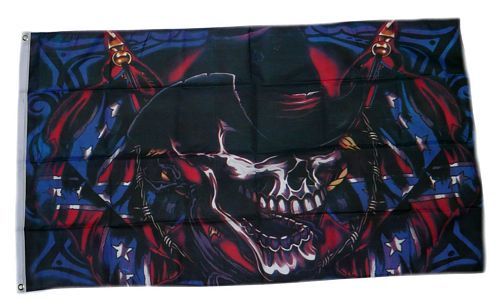 Fahne / Flagge Totenkopf Hut Skull 90 x 150 cm