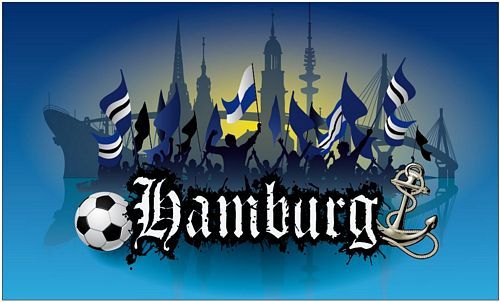 Fahne / Flagge Hamburg Fan Silhouette NEU 90 x 150 cm