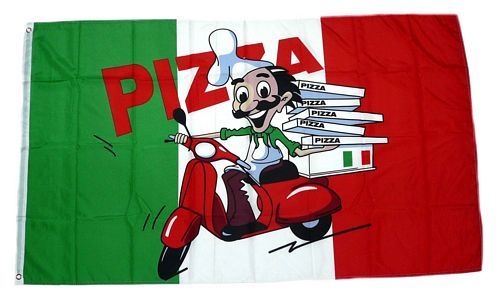 Fahne / Flagge Italien Pizza Roller 90 x 150 cm