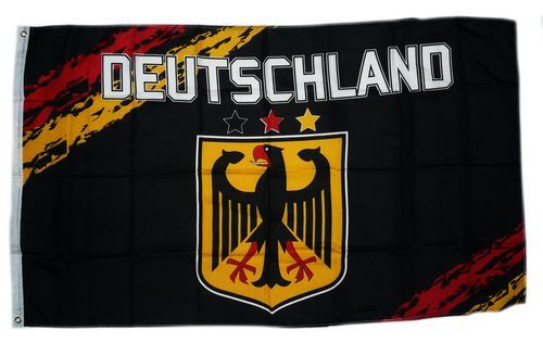 Fahne Deutschland Fußball 12 Fan Hissflagge 90 x 150 cm Flagge 