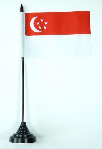 Fahne / Tischflagge Singapur NEU 11 x 16 cm Flaggen