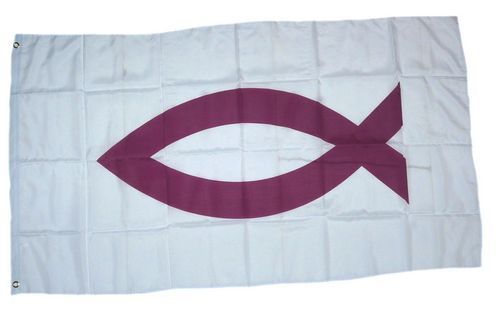 Fahne / Flagge Christenfisch 90 x 150 cm