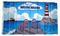 Flagge Moin Moin Seehund 30 x 45 cm Fahne 