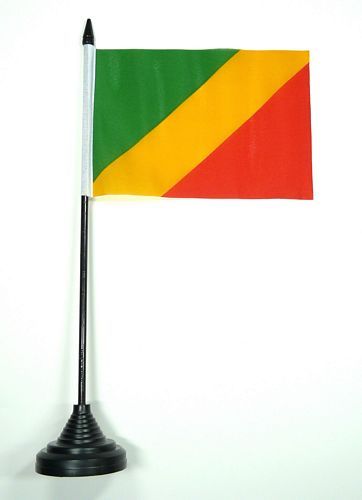 Fahne / Tischflagge Kongo Brazaville NEU 11 x 16 cm