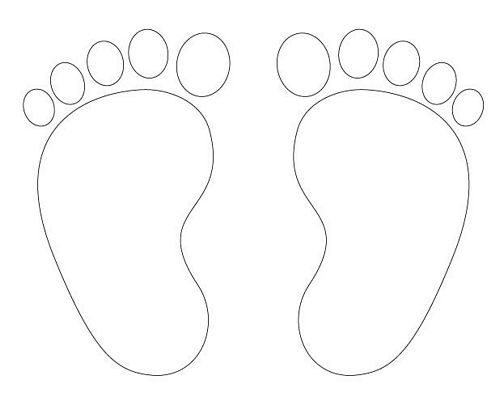 Aufkleber Sticker Füße Fußspuren weiß