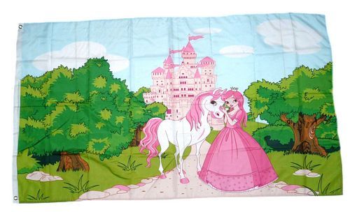 Fahne / Flagge Prinzessin Pferd 90 x 150 cm