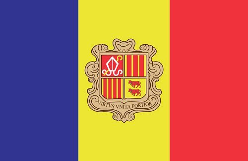 Fahnen Aufkleber Sticker Andorra Wappen