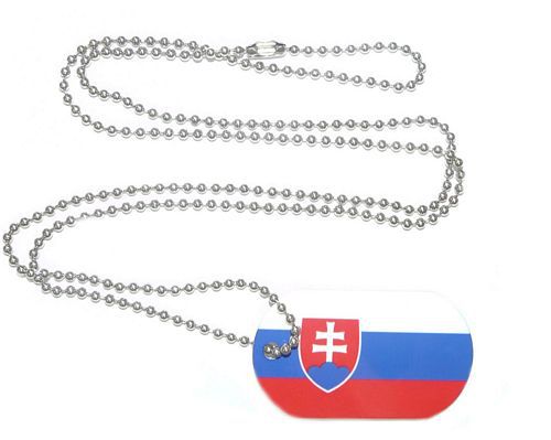 Erkennungsmarke Slowakei Dog Tag 30 x 50 mm Fahnen Flaggen