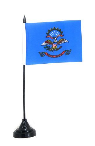 Fahne / Tischflagge USA - North Dakota NEU 11 x 16 cm Fahne