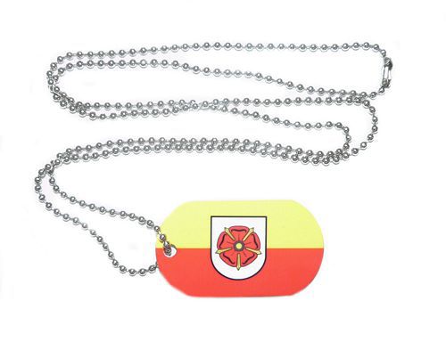 Erkennungsmarke Lippe Rose Detmold Dog Tag 30 x 50 mm Fahnen Flaggen