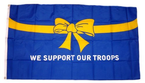 Fahne / Flagge USA - We support our Troups 90 x 150 cm