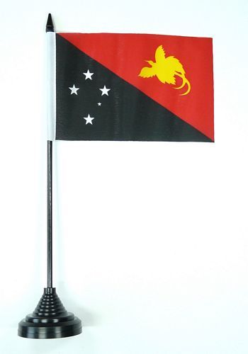 Fahne / Tischflagge Papua Neuguinea 11 x 16 cm Flaggen