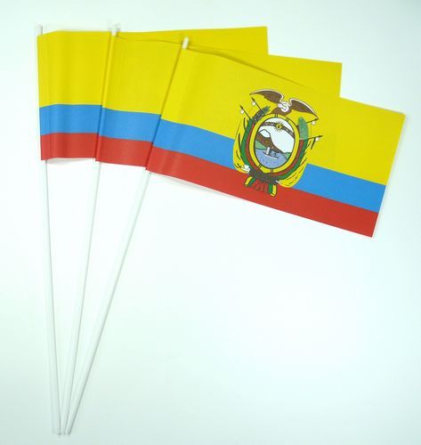 10 Papierfähnchen Ecuador Papierfahnen Fahne Flagge