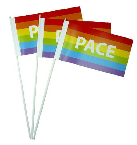 Papierfahnen Regenbogen Pace