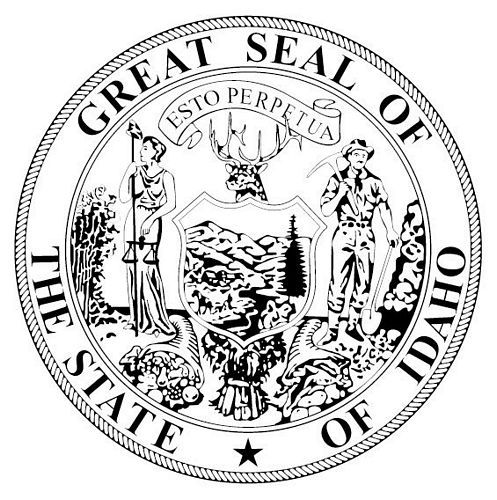 Fahnen Aufkleber Sticker Siegel USA - Idaho