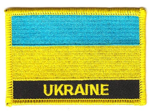AUFNÄHER Patch FLAGGEN flagge Ukraine    flag Fahne  7x4.5cm